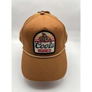 Coors Rodeo Banquet Snapback Hat Brown Rope Cap Adjustable Western Cowboy NWT